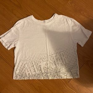NWOT Converse All Star Graphic Crop (White/silver)